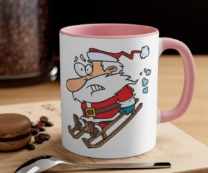 Charlie Chuckles as Father Christmas Skiing - "To Gnome You and Love You."
